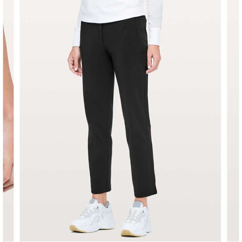 Lululemon 8 On The Move Pant *28" Black Pants‎ Trousers Straight Leg
